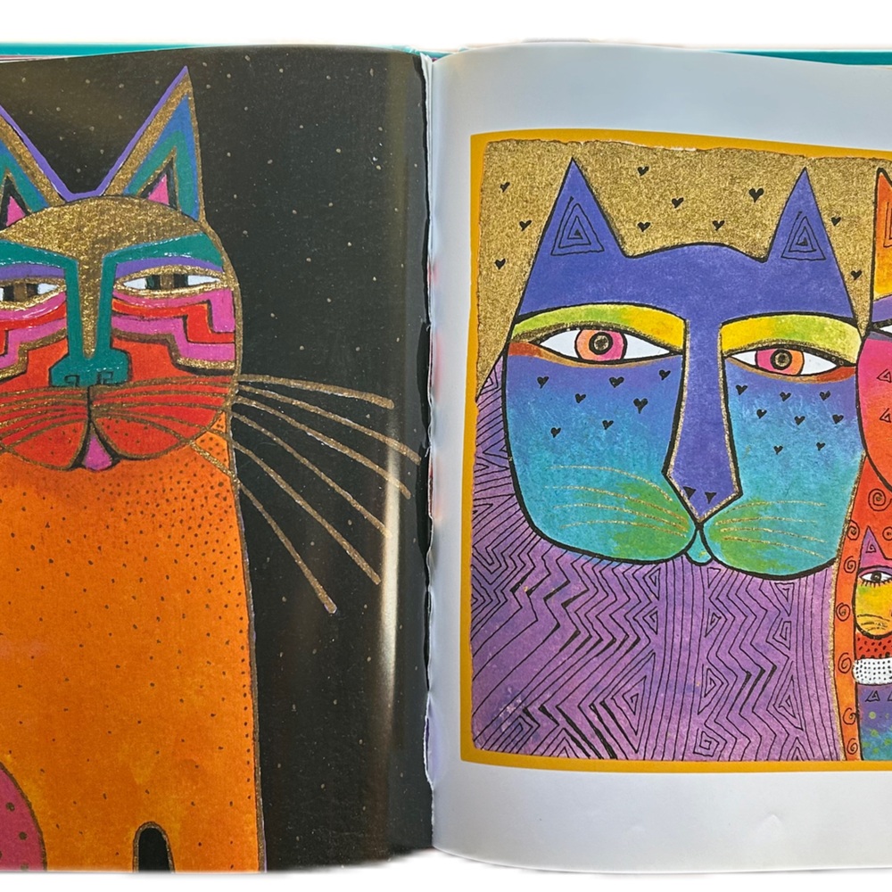 Laurel Burch Fantastic Felines Book w/ Feline Friends Zipper Pouch Cosmetic Bag - Picture 8 of 14